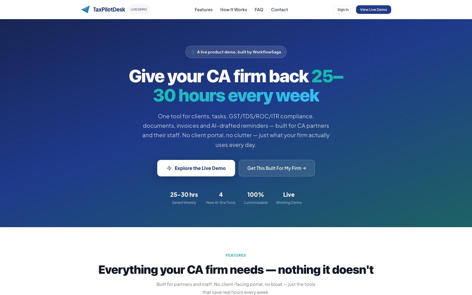 TaxPilotDesk product screenshot